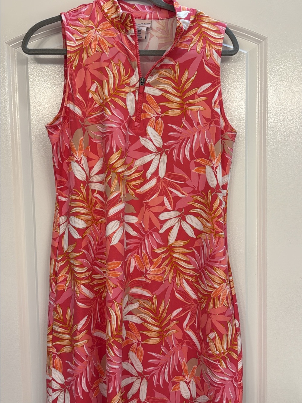 Tommy Bahama Red Tropical Print Sleeveless Mini Dress